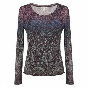 Y2K Axcess Blue, Pink & Green Micro mesh Long Sleeve Sz M